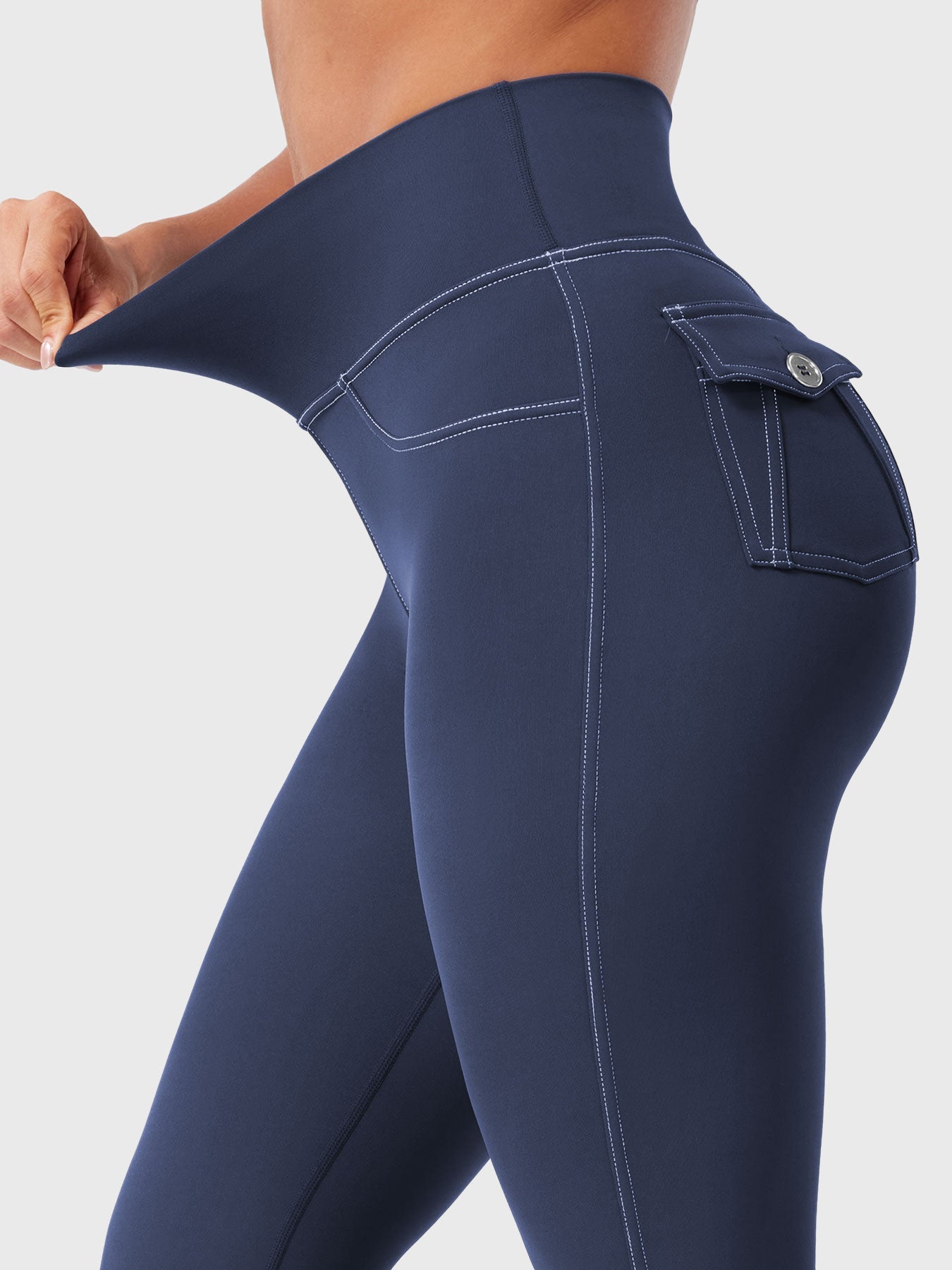 Yeoreo Bernicy CoreFlex™ Faux Denim Flared Leggings