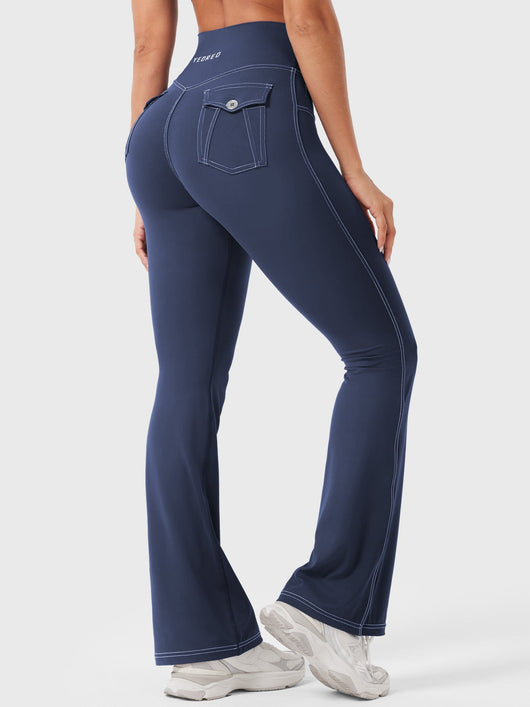 Yeoreo Bernicy CoreFlex™ Faux Denim Flared Leggings