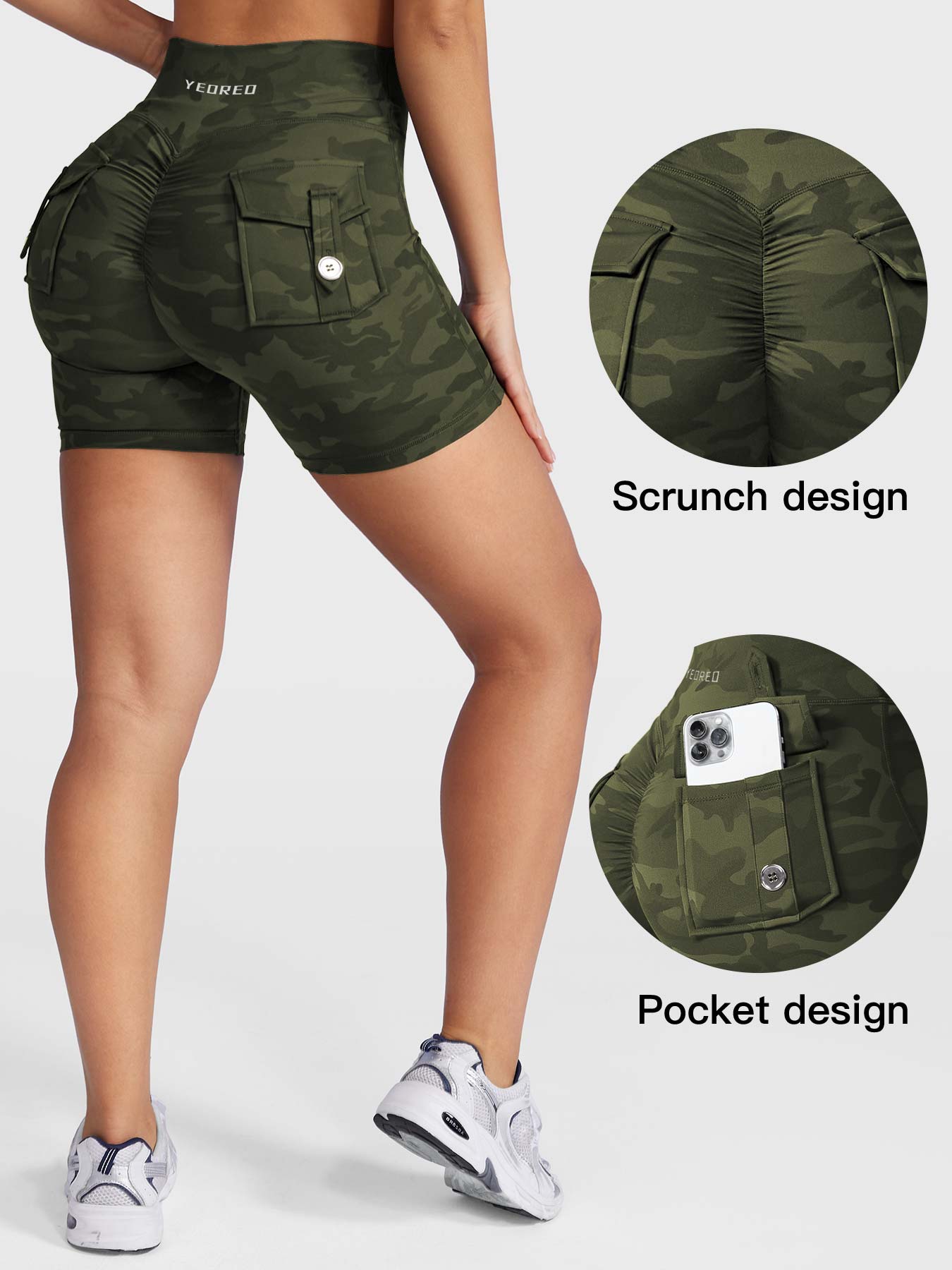 Yeoreo Camouflage CoreFlex™ Shorts
