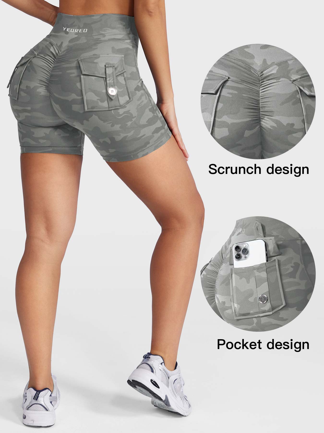 Yeoreo Camouflage CoreFlex™ Shorts